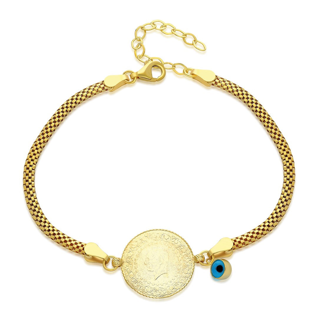 Charmed Quarter Chain Bracelet - 925 SILVER