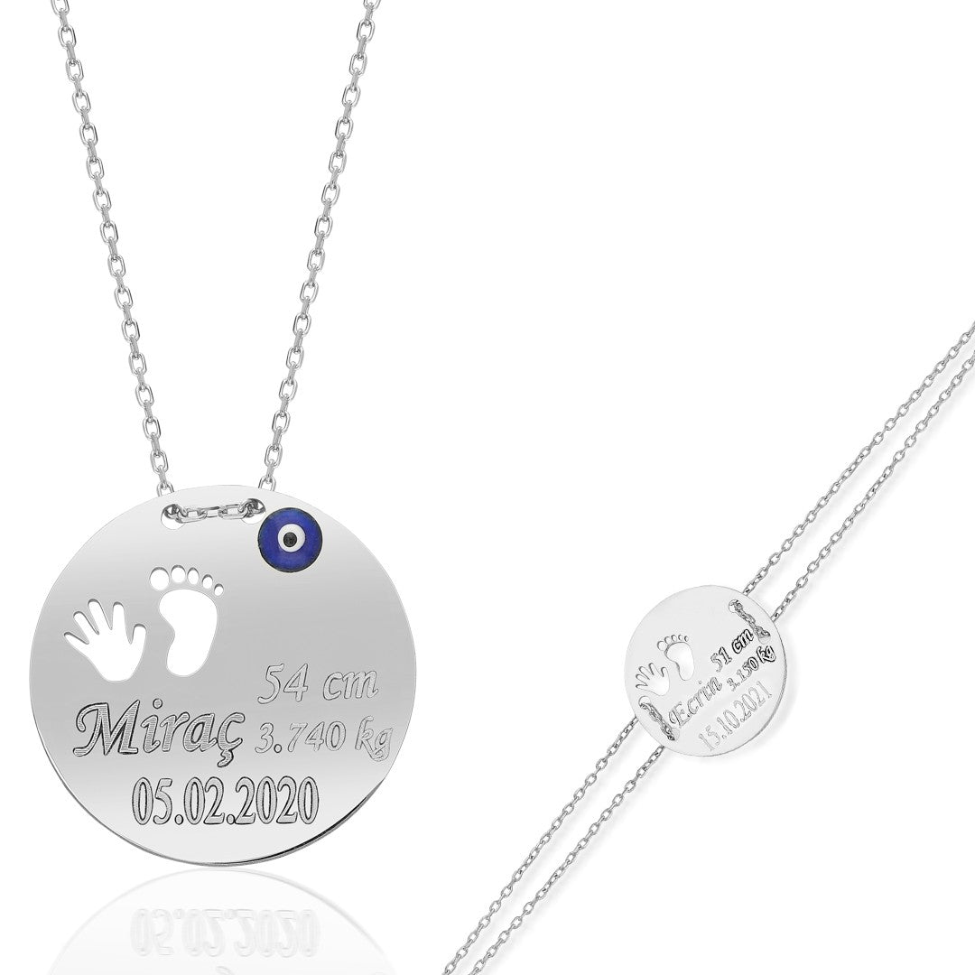 BABYFUSS SET MIT NAZAR | 925 SILBER