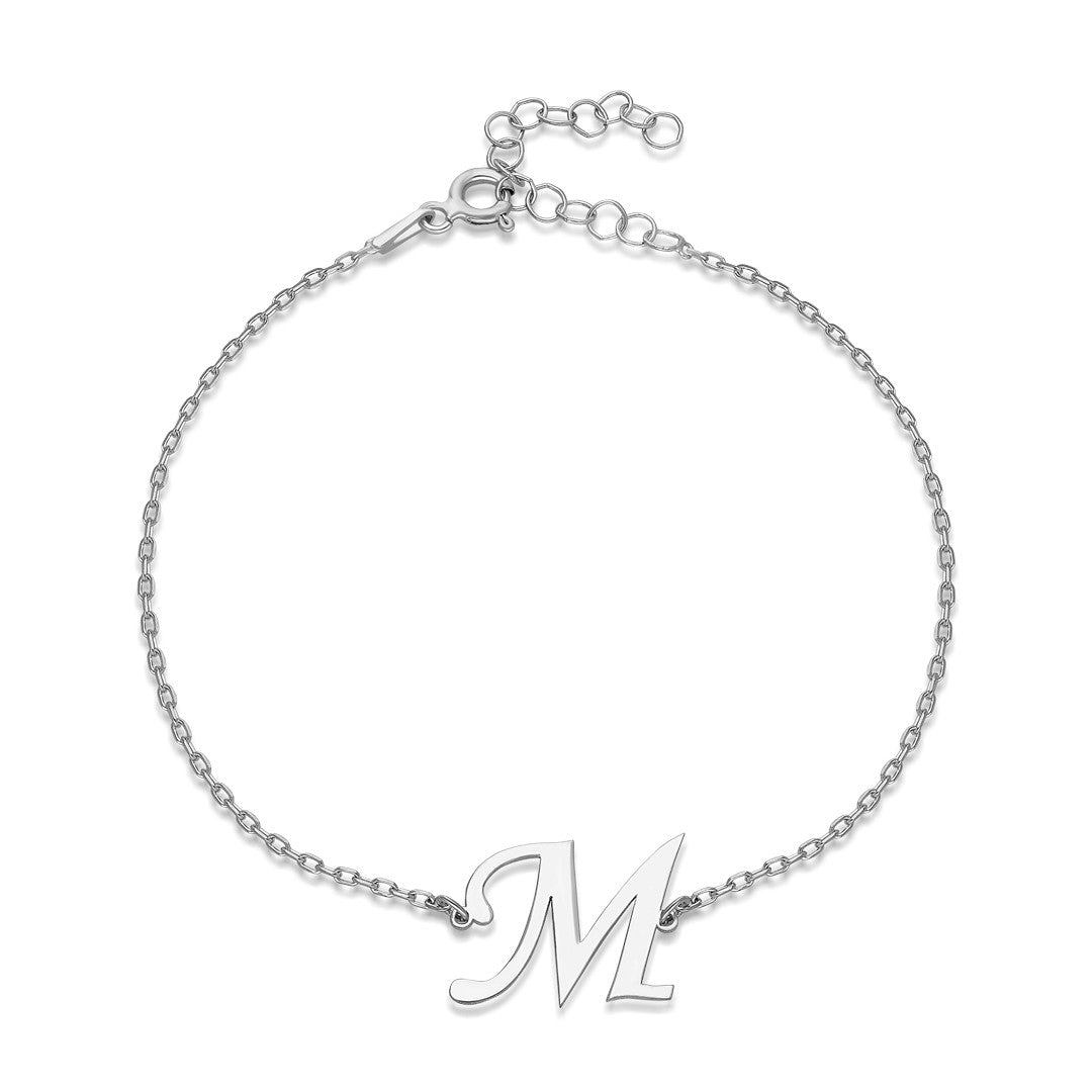 Basic Bracelet with Letters - 925 Silver