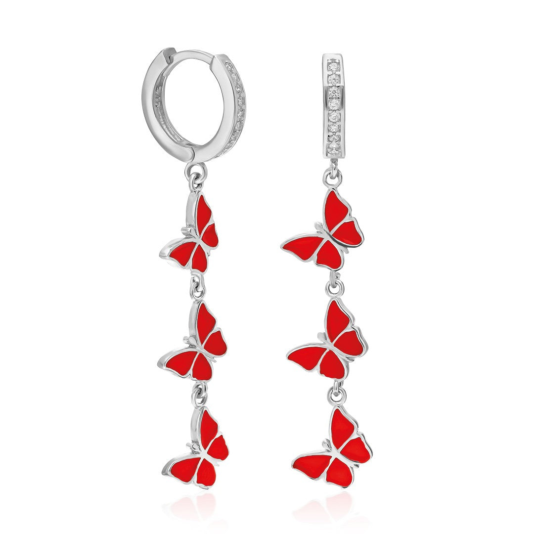 Sequential Butterfly Earrings - 925 SILVER