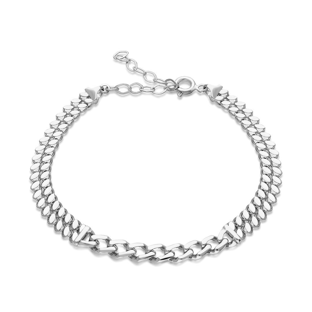 Cuban Chain Link Bracelet - 925 SILVER