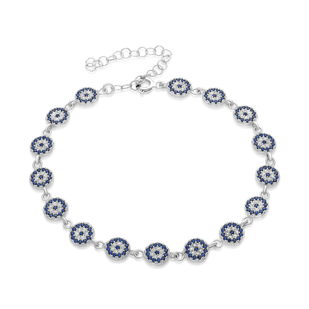 Multiple Evil Eye Bracelet - 925 SILVER
