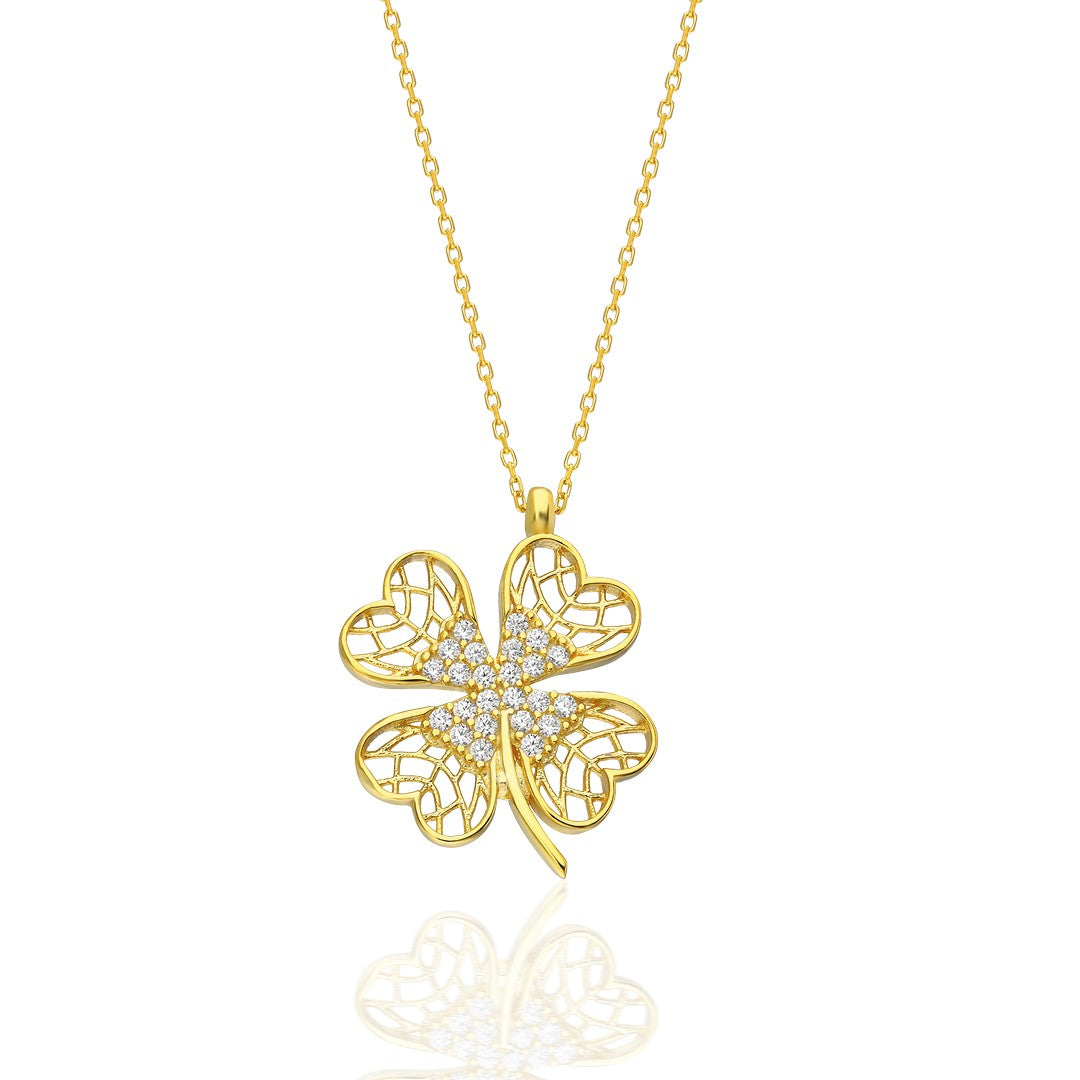 Large Clover Necklace - 925 SILVER