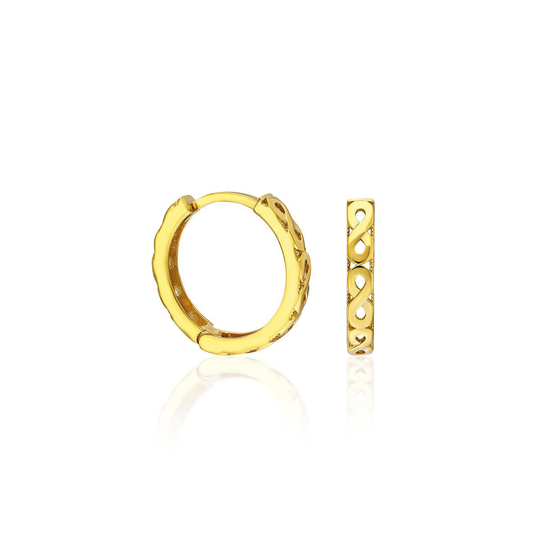Infinitely Detailed Hoop Earrings - 925 SILVER