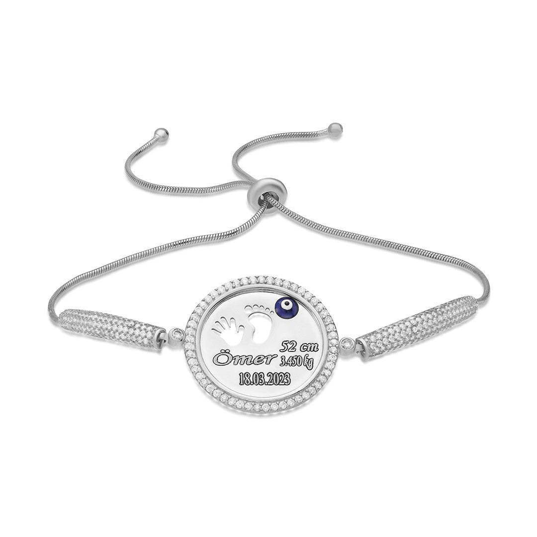 Named Baby Hand and Foot Anklet - 925 SILVER
