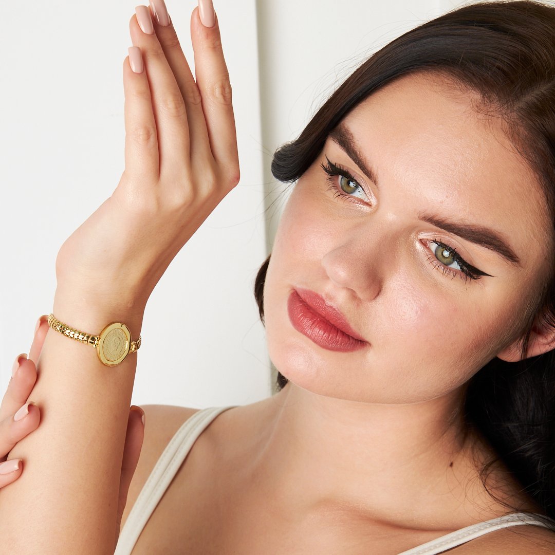 Quarter Herringbone Chain Bracelet - 925 SILVER