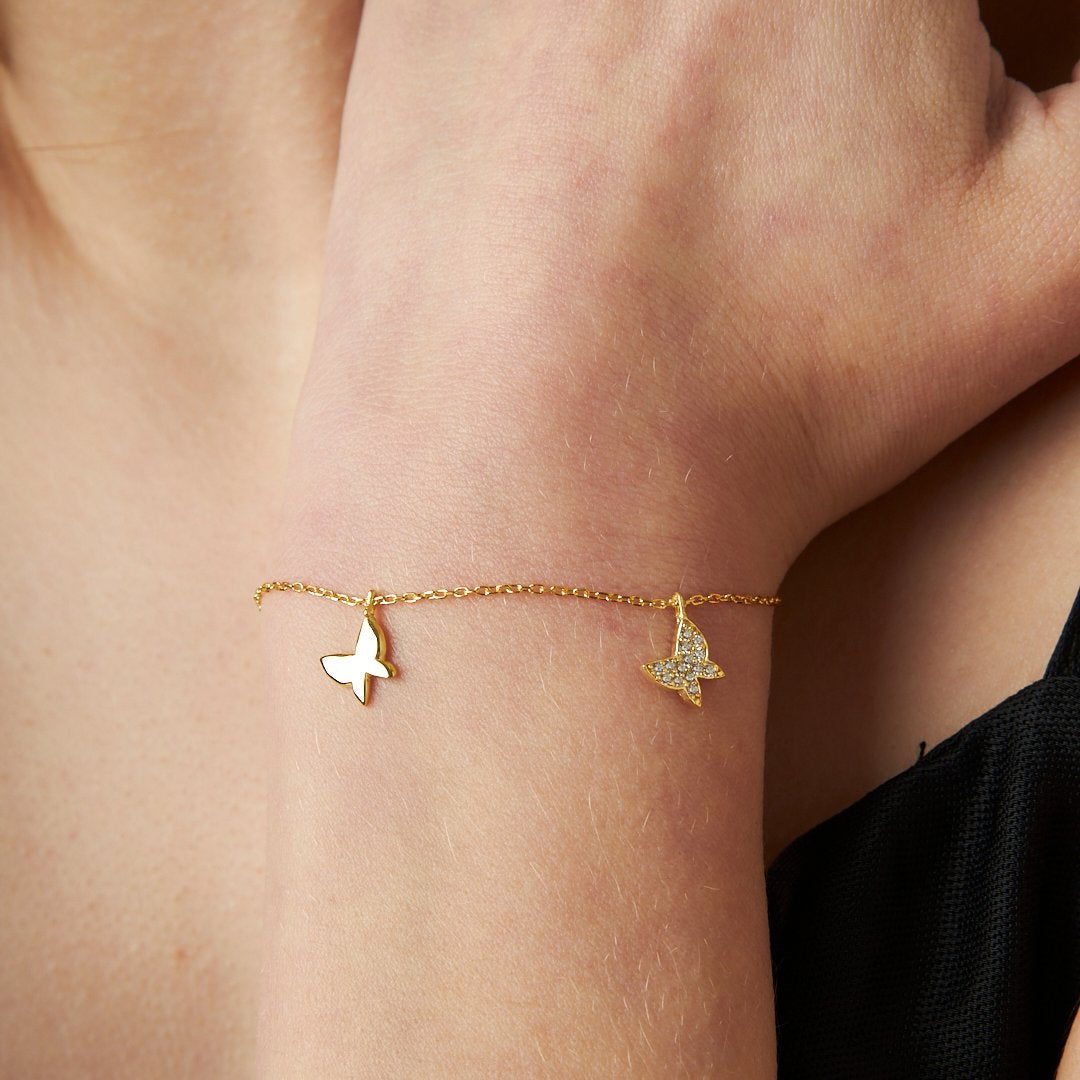 Butterfly Figured Bracelet - 925 SILVER