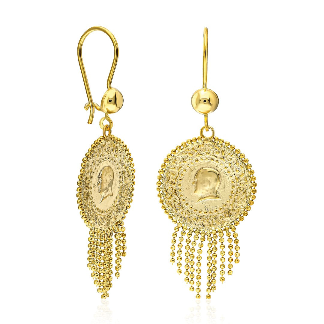 Quarter Tassel Earrings - 925 Silver