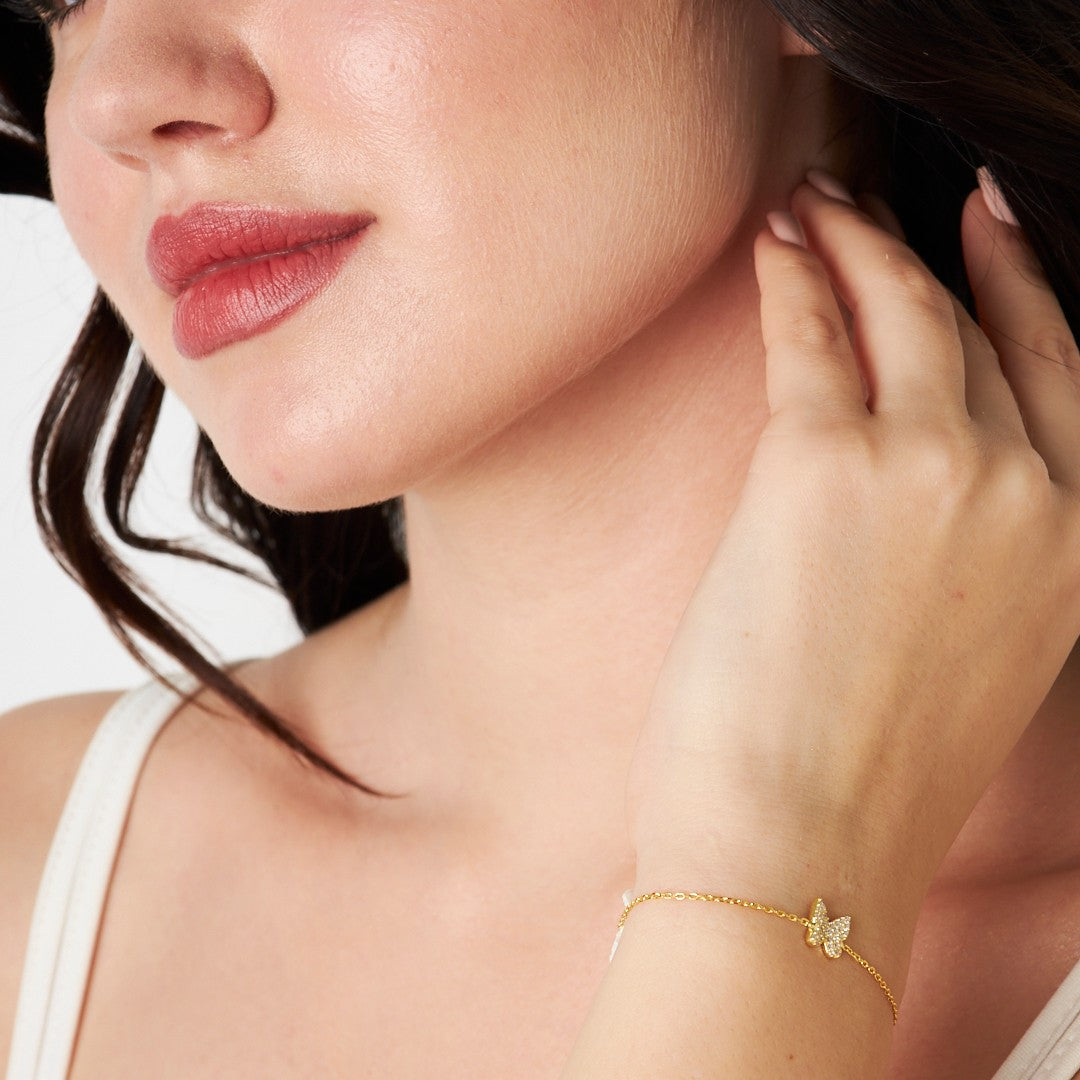 Butterfly Stone Bracelet - 925 SILVER