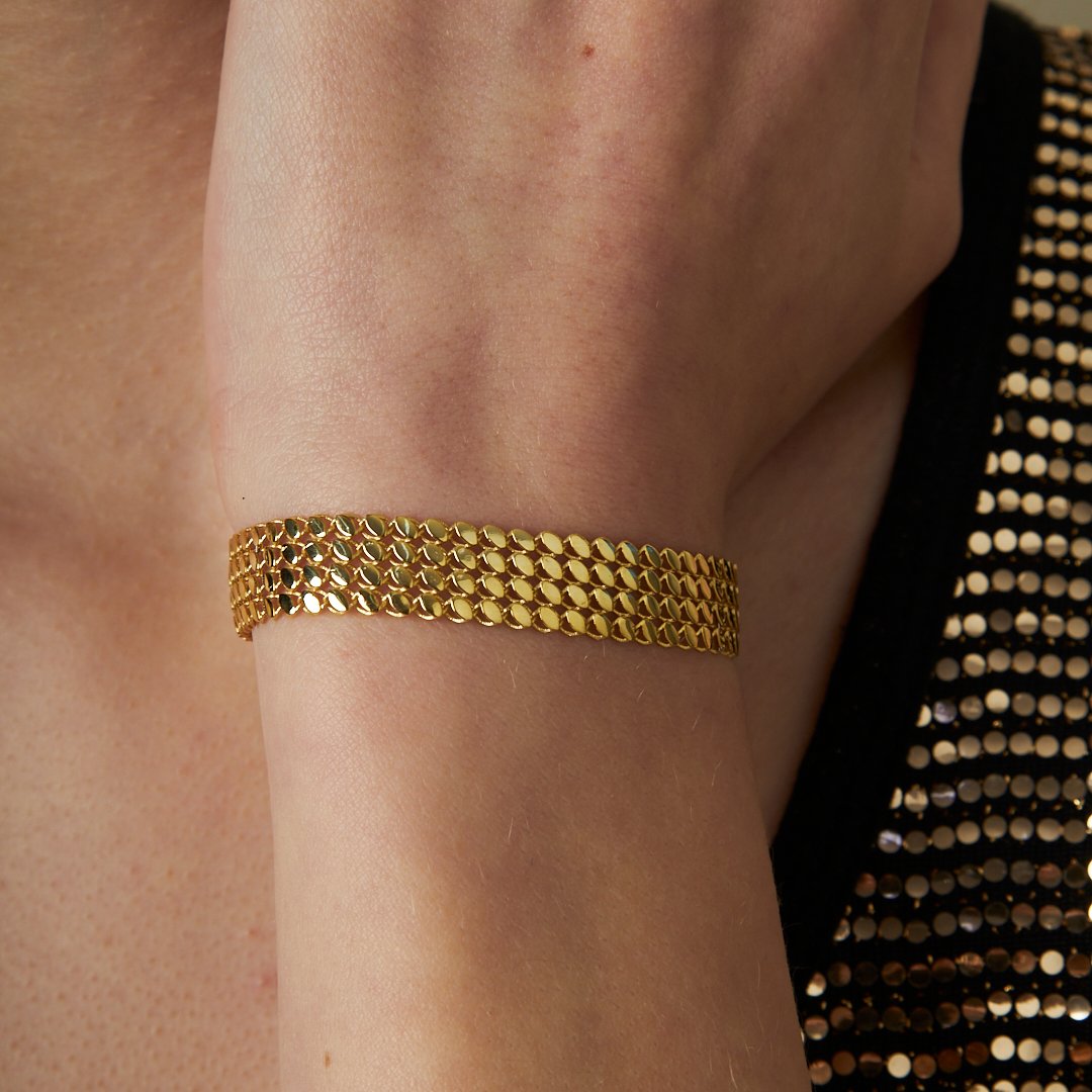 Four Row Snake Bracelet - 925 SILVER