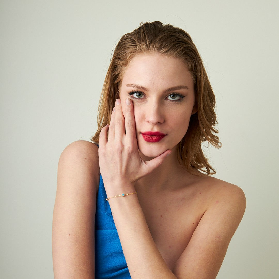 Evil Eye Lead Bracelet - 925 SILVER