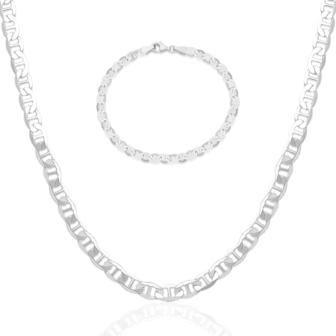 Knitted Chain Set - 925 SILVER