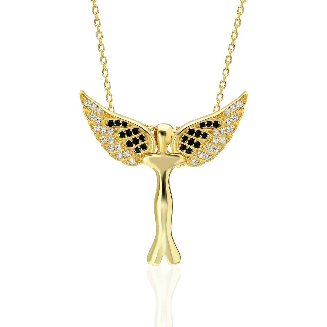 Opening Wing Angel Necklace - 925 SILVER
