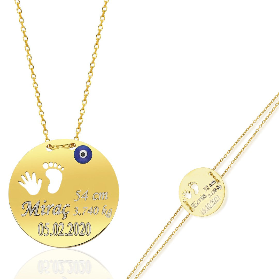 BABYFUSS SET MIT NAZAR | 925 SILBER