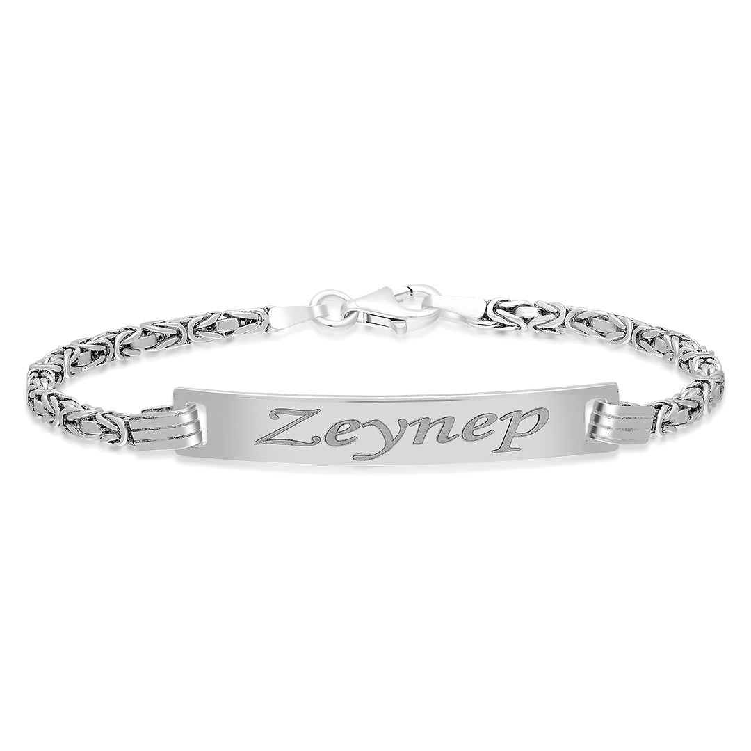 King Chain Plate Bracelet - 925 SILVER