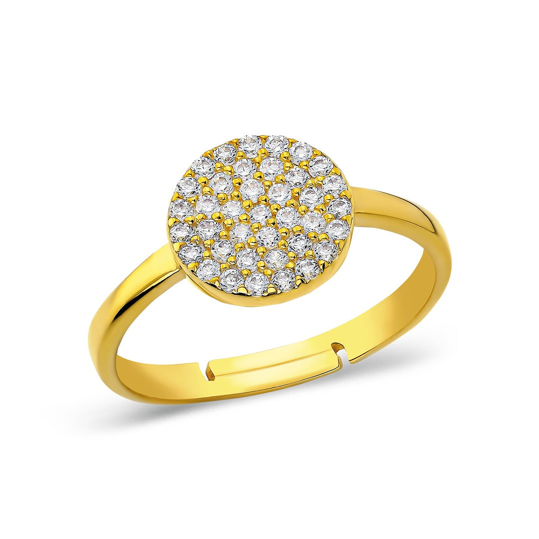 Stone Round Ring - 925 SILVER