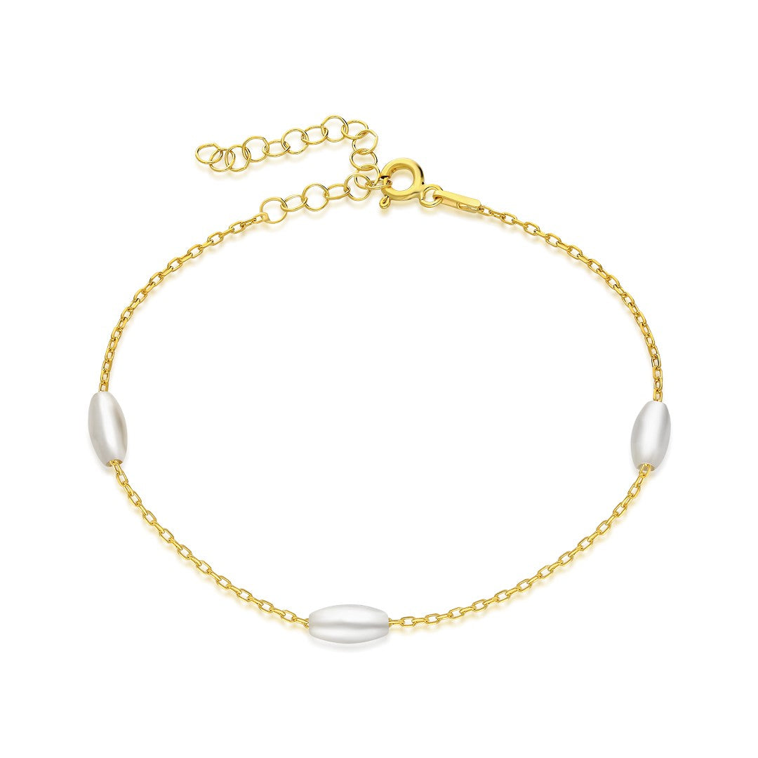 Long Pearl Bracelet - 925 SILVER