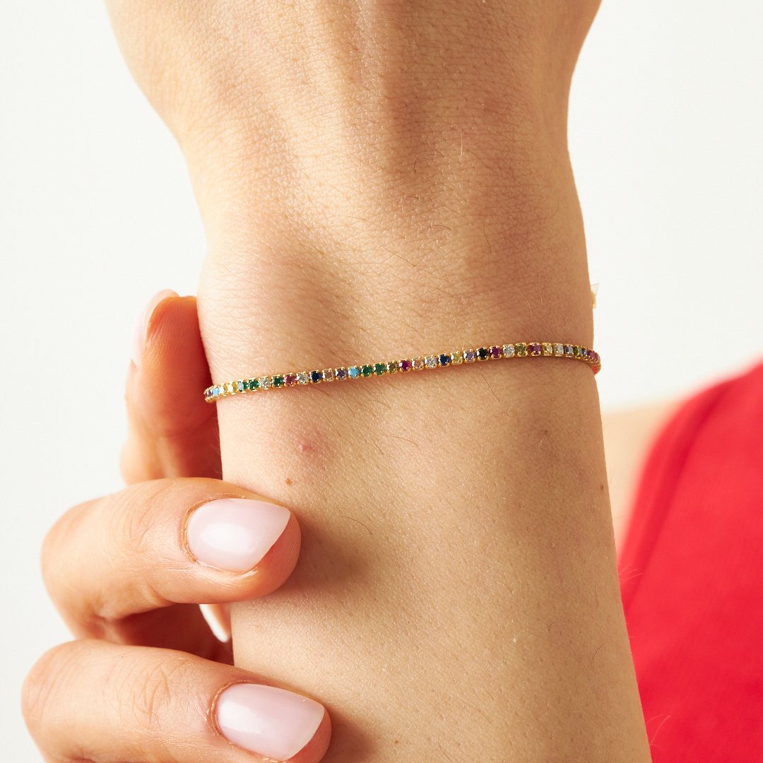 BUNTE ZIRKONA SET | 925 SILBER