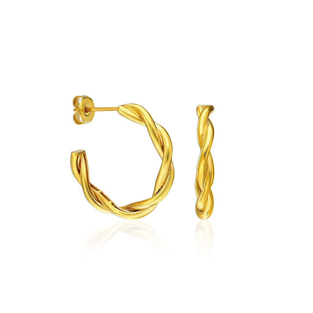 Thin Twist Earrings - 925 SILVER