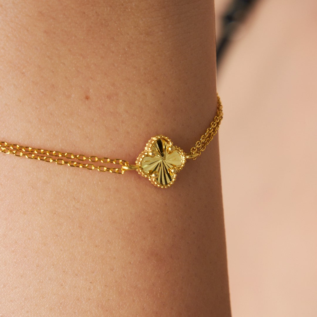 Shiny Clover Bracelet - 925 SILVER