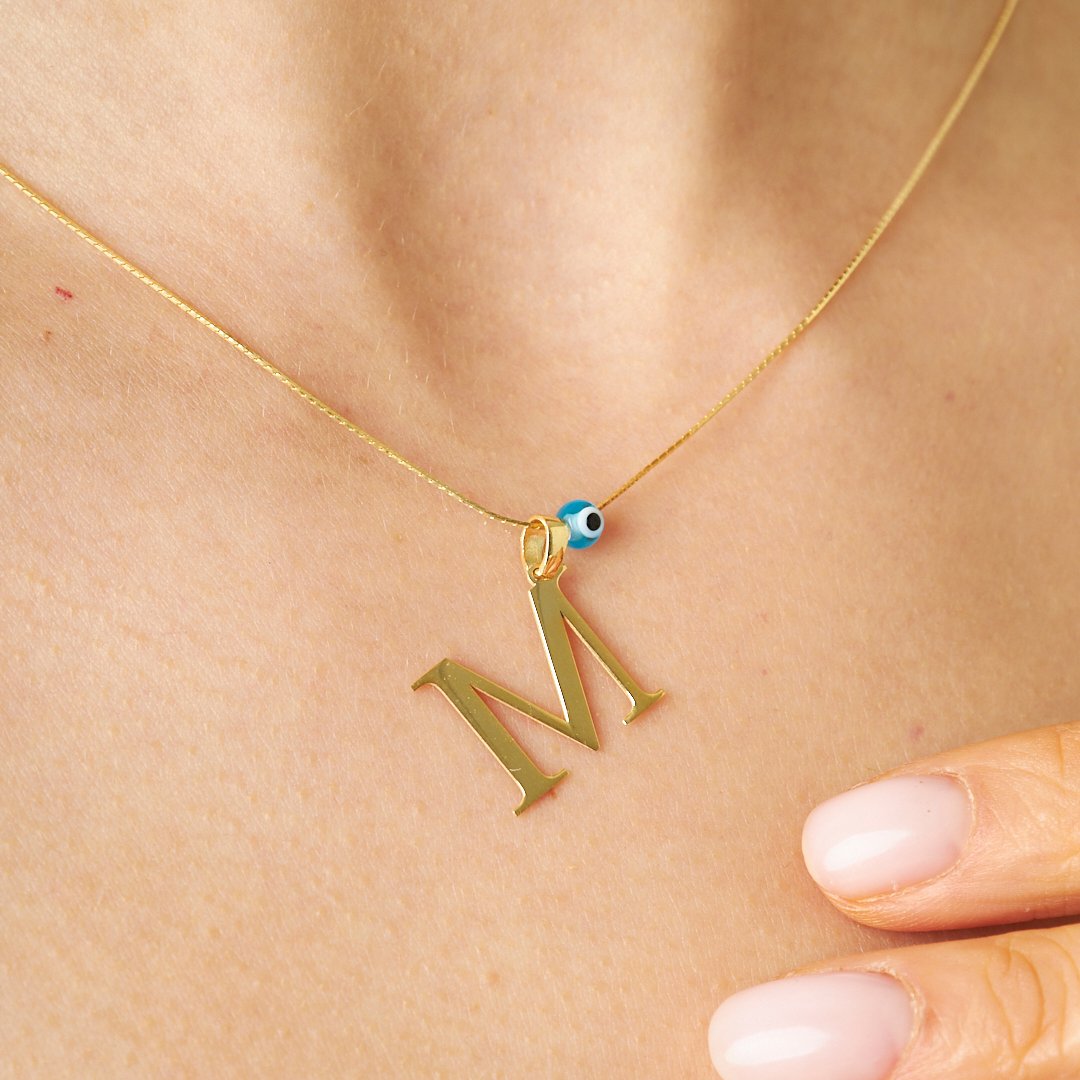 BUCHSTABEN SET MIT NAZAR | 925 SILBER