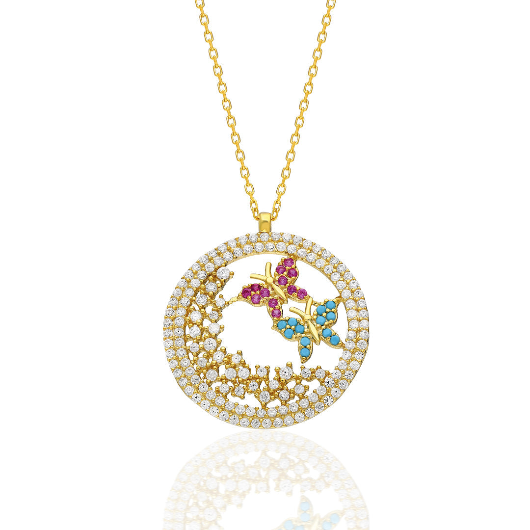 Butterfly Nest Necklace - 925 Silver