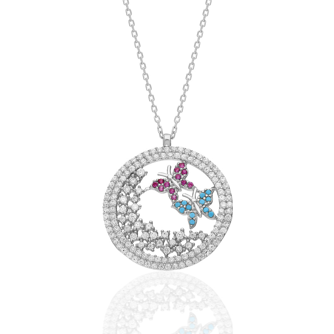 Butterfly Nest Necklace - 925 Silver