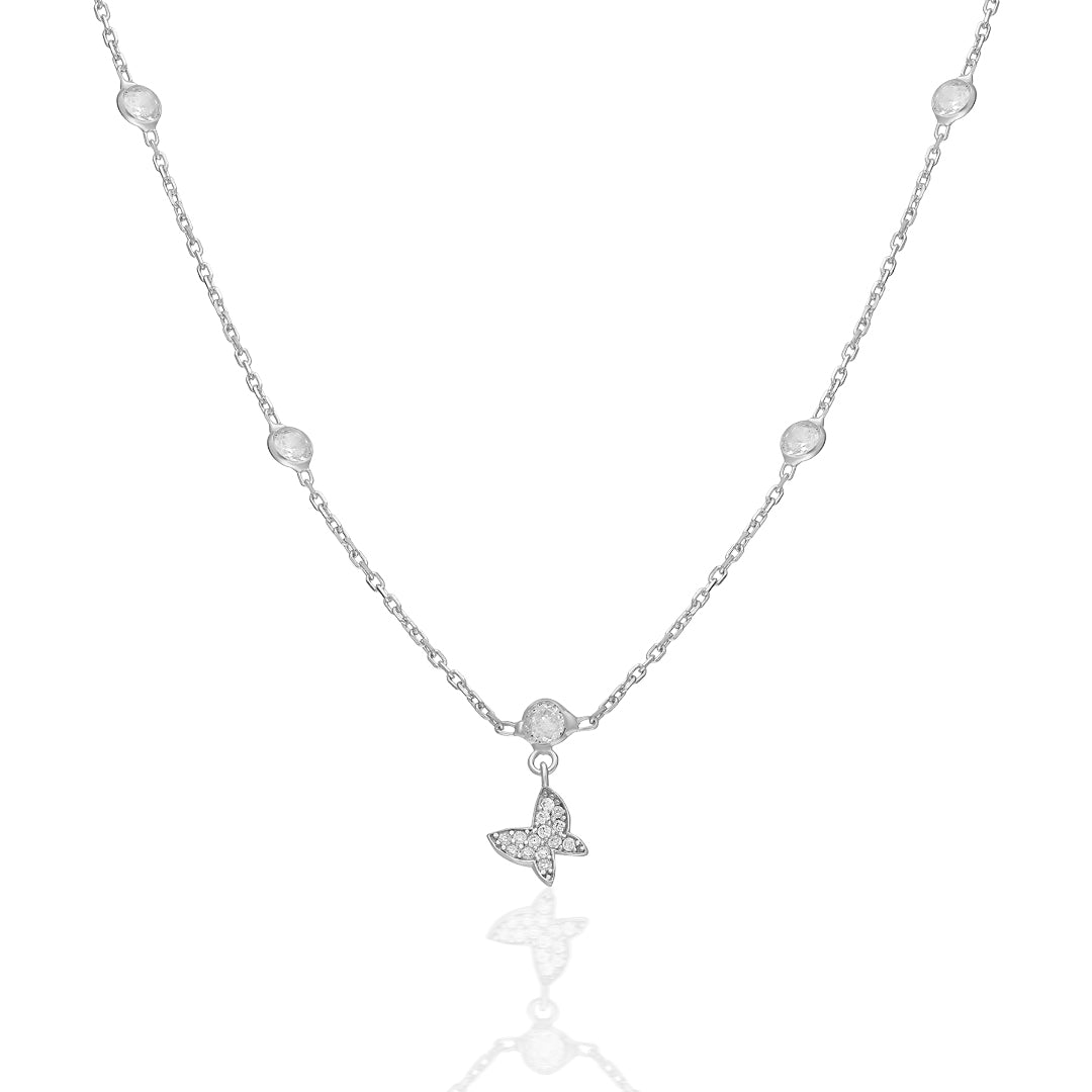 Tiny Butterfly Necklace - 925 SILVER