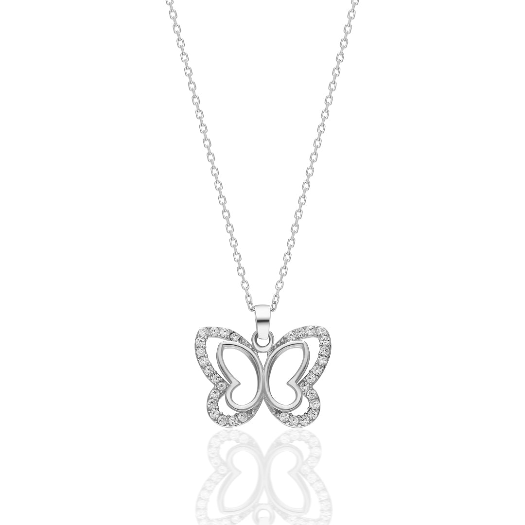 Spring Butterfly Necklace - 925 SILVER