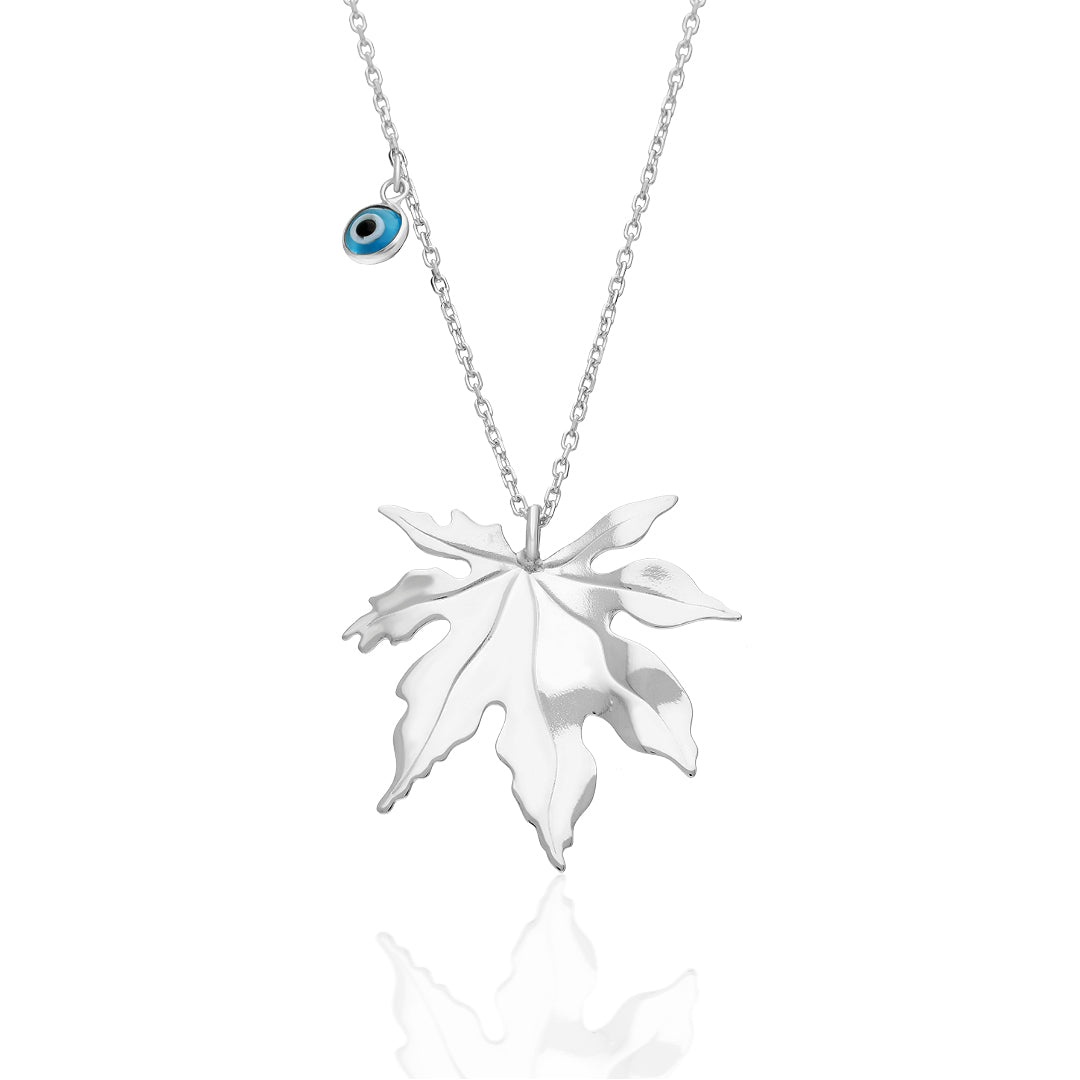 Plane Tree Leaf Necklace - 925 SILVER