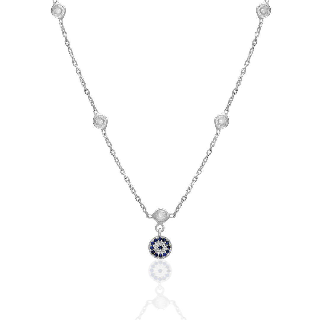 Eye Bead Necklace - 925 SILVER