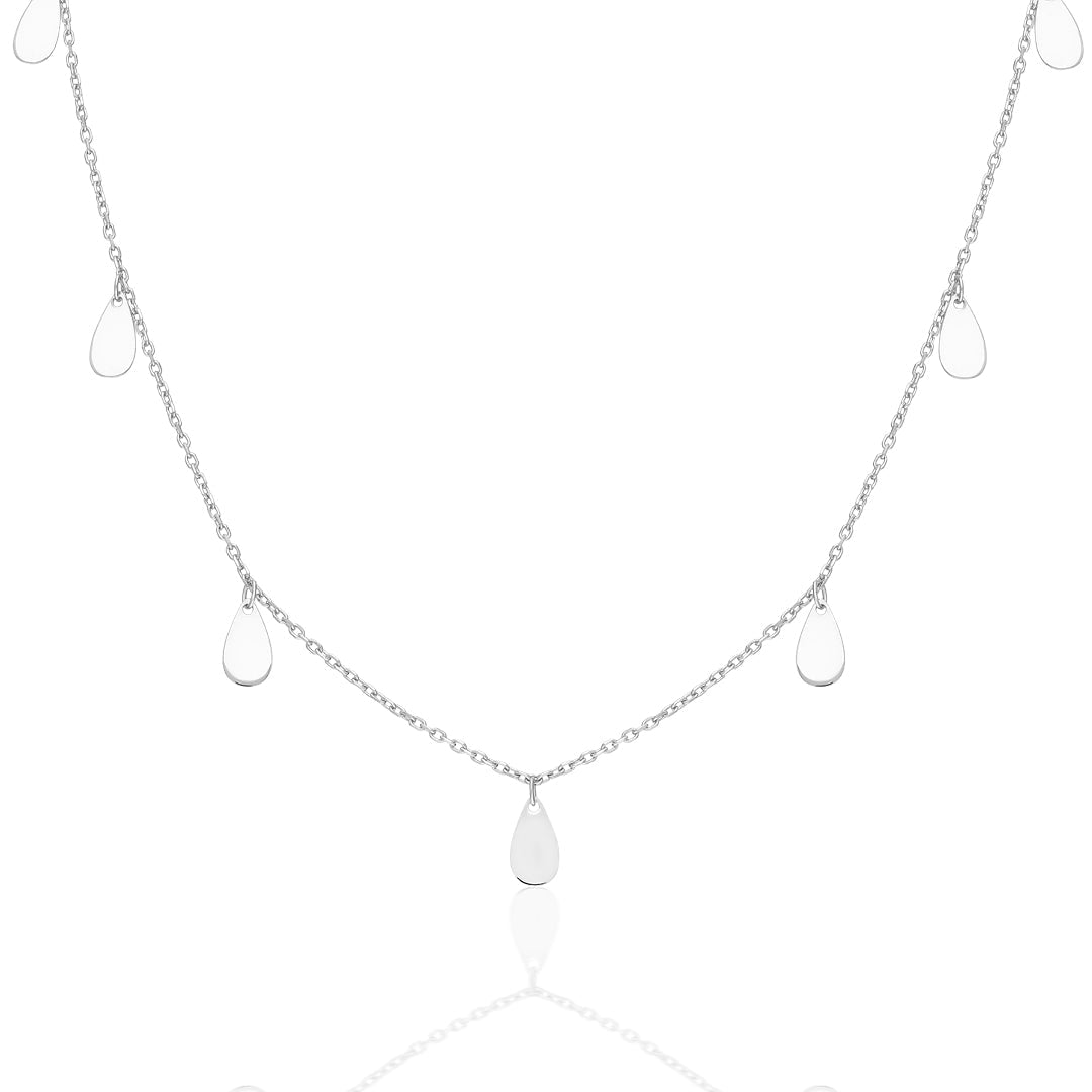 Plate Drop Necklace - 925 SILVER