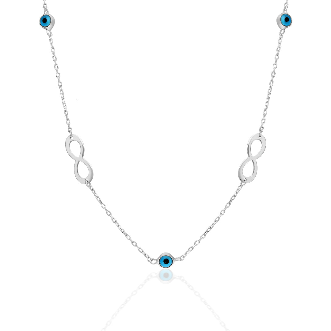 Evil Eye Eternal Necklace - 925 SILVER