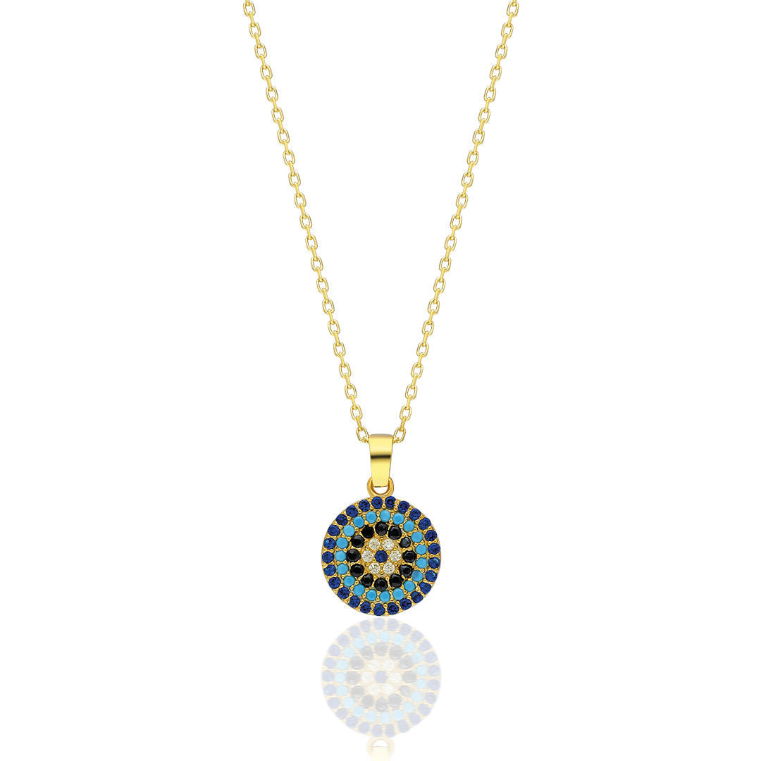 Evil Eye Pearl Necklace - 925 Silver