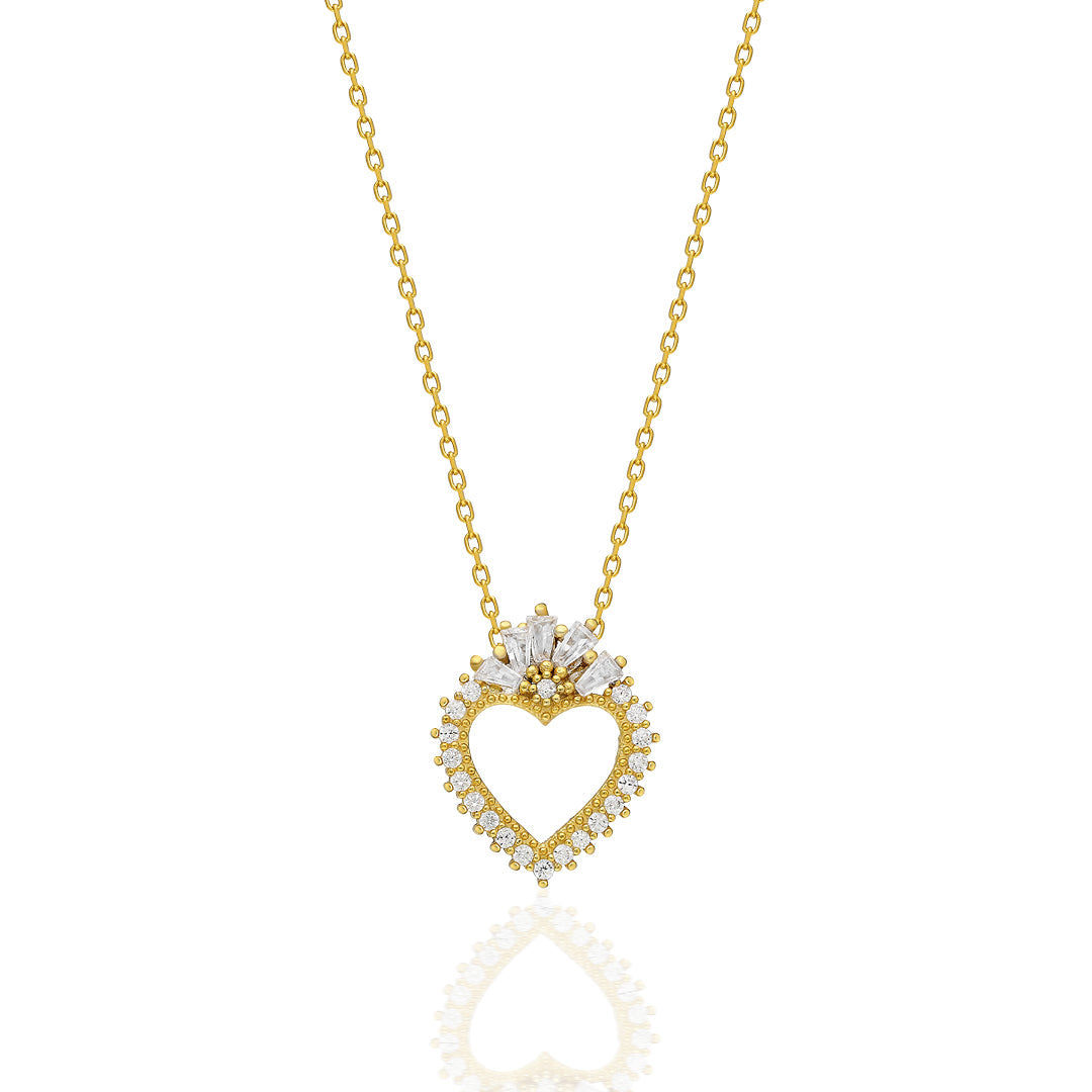 Queen Heart Necklace - 925 SILVER