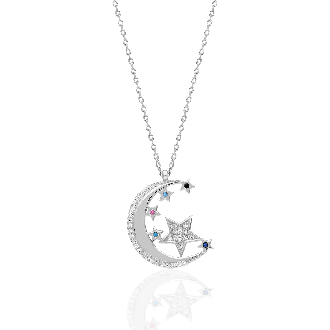 Grandfather Moon Necklace - 925 Silver