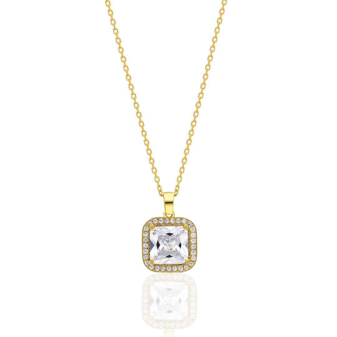 Baguette Necklace - 925 Silver