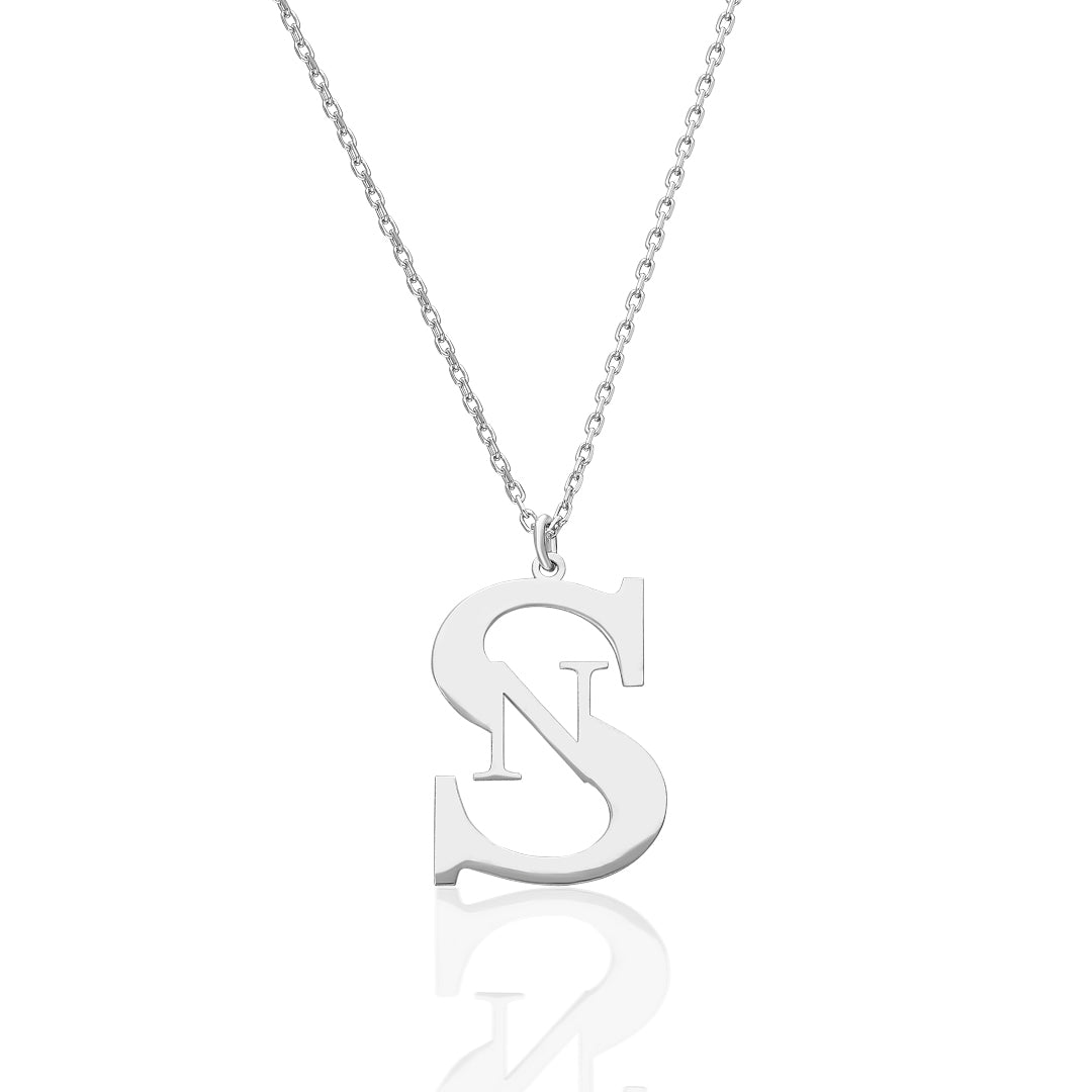 Double Letter Necklace Model 2 - 925 SILVER