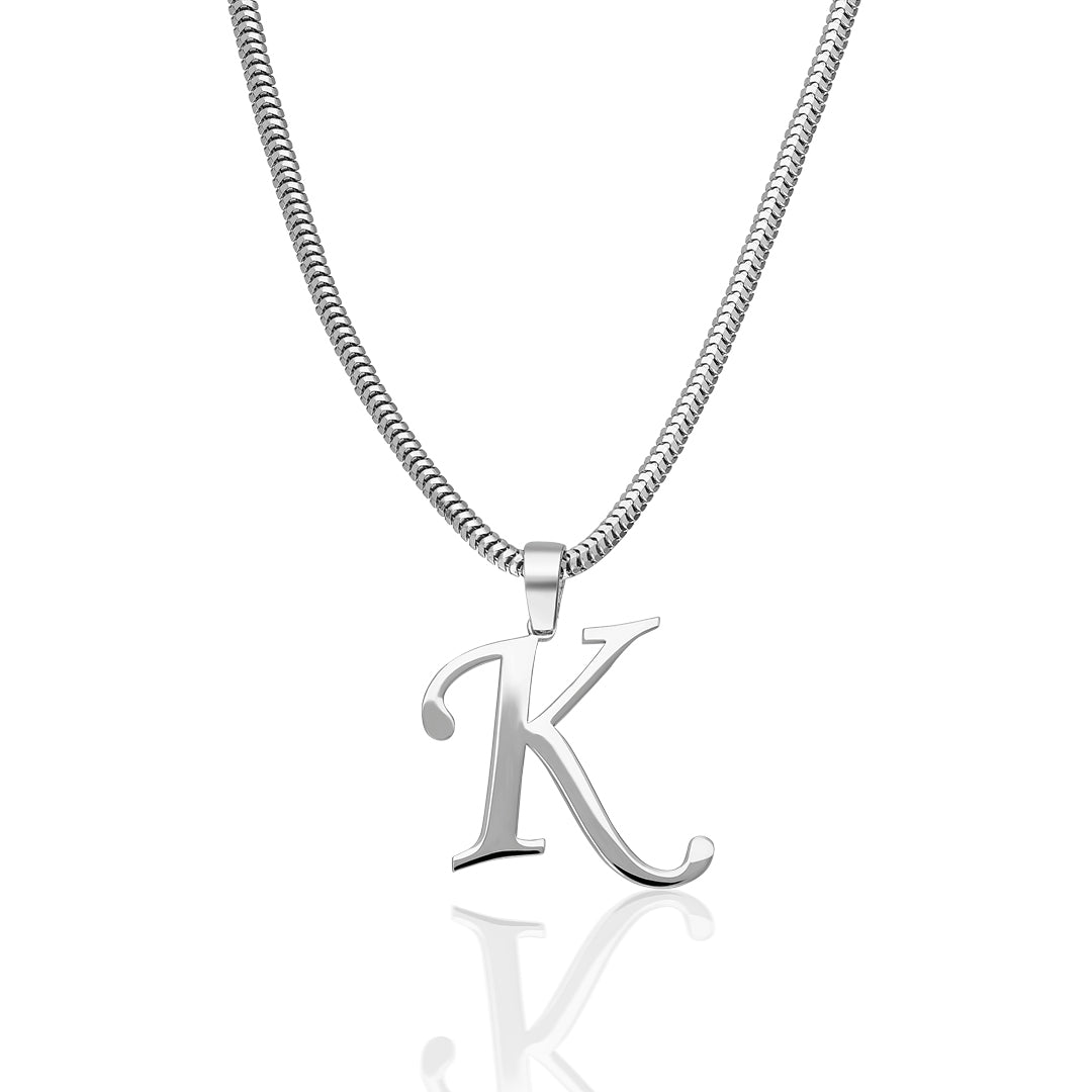 Single Letter Necklace - 925 SILVER