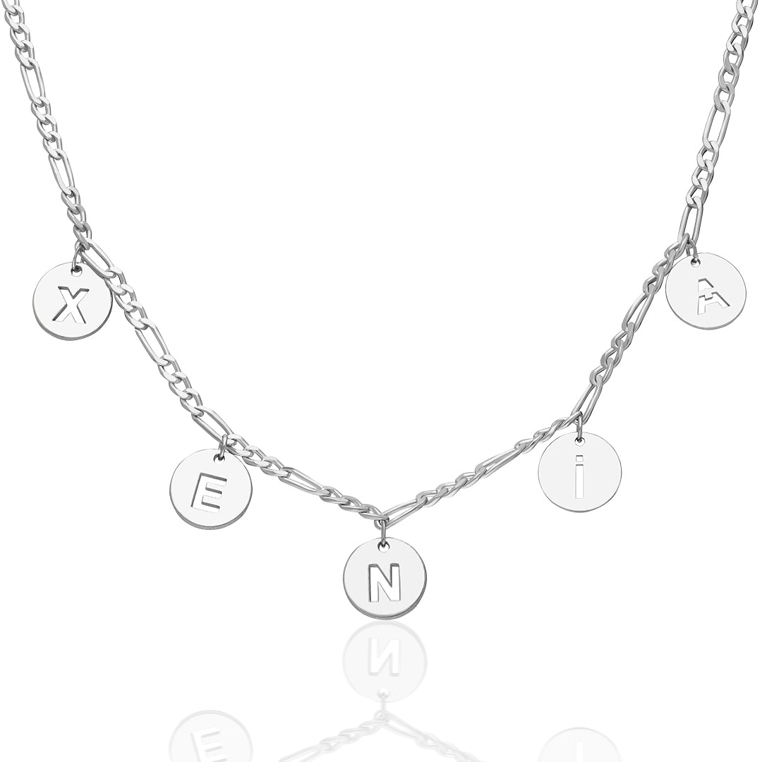 Sequin Name Necklace - 925 Silver