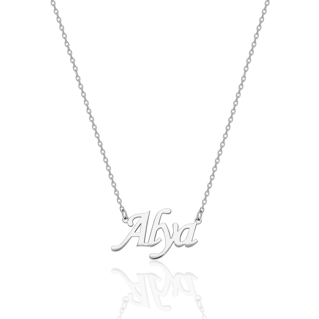 Tailed Name Necklace - 925 Silver