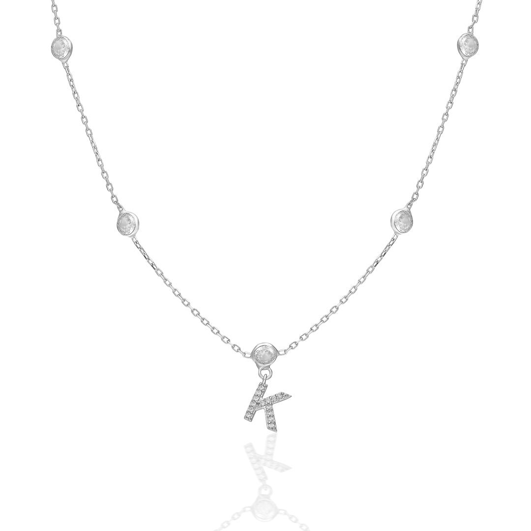 Seed Chain Letter Necklace - 925 SILVER