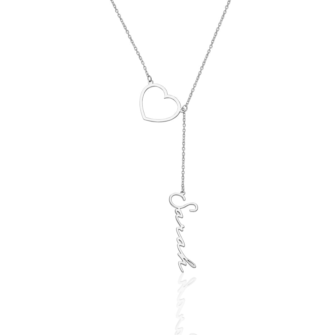 Heart Necklace Signature Name Necklace - 925 Silver