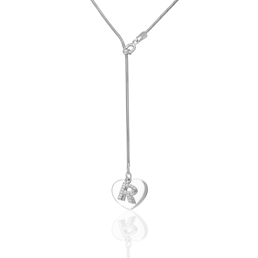Gemstone Letter Necklace - 925 Silver