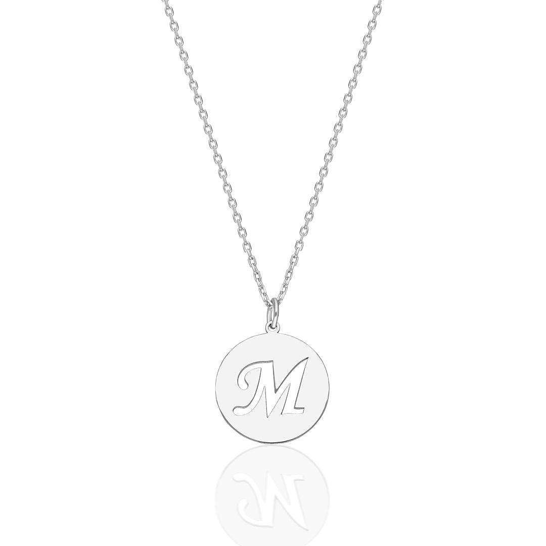 Monogram Initial Necklace - 925 Silver