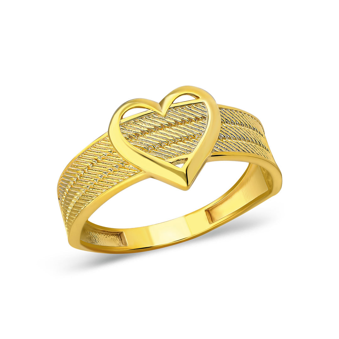 Heart Wicker Ring - 925 SILVER