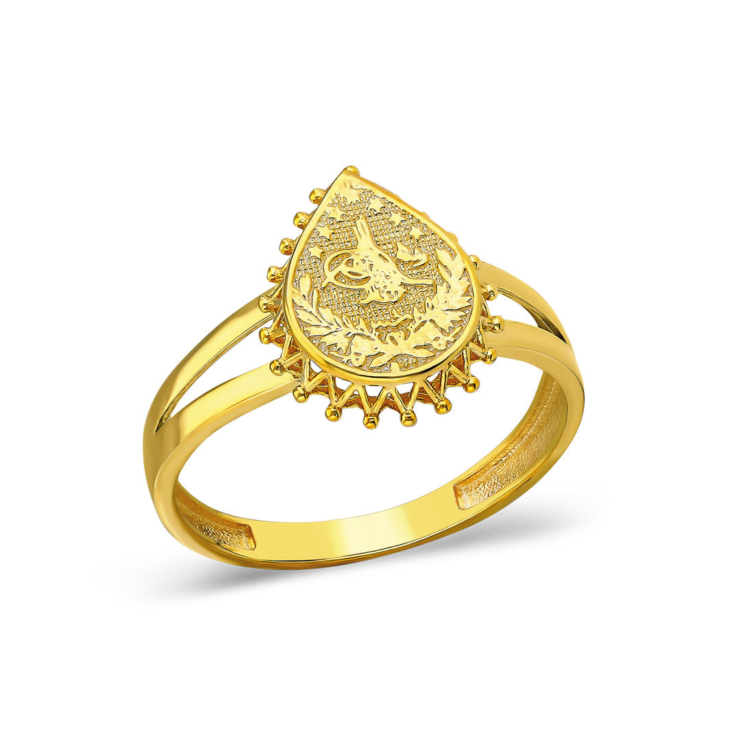 TROPFEN TUGRA RING | 925 SILBER