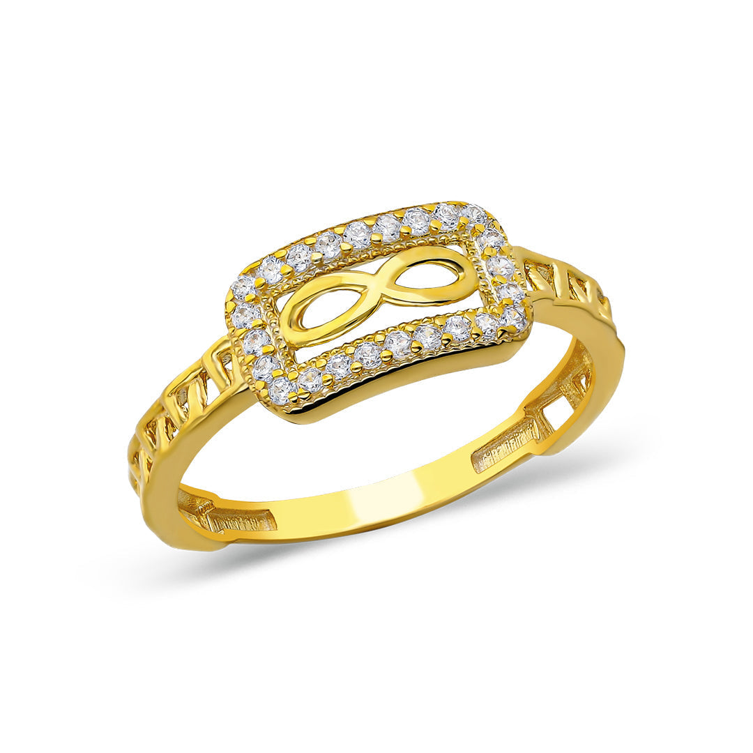 Detailed Stone Eternity Ring - 925 SILVER