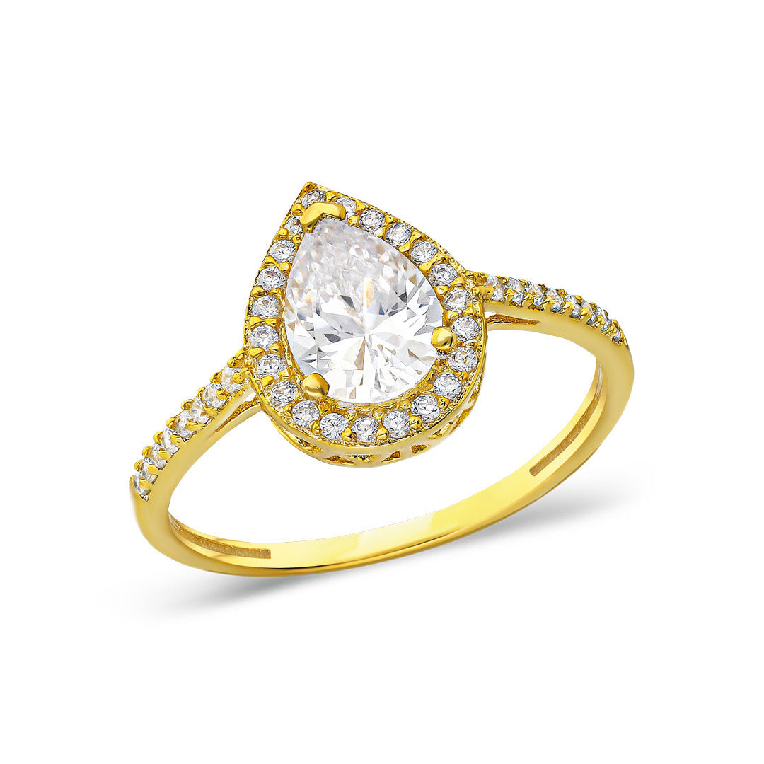 BAGUETTE TROPFEN RING | 925 SILBER