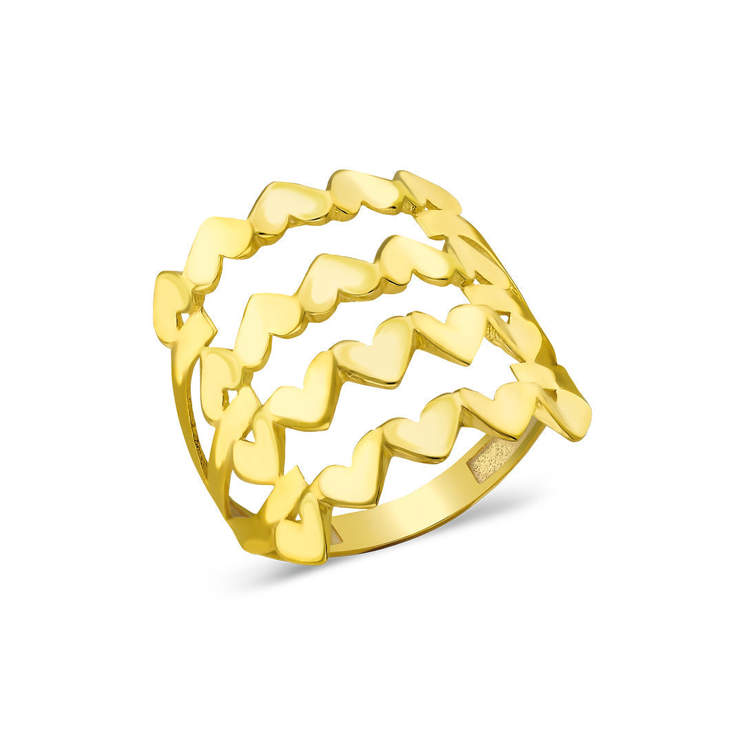 Heart Wave Ring - 925 SILVER
